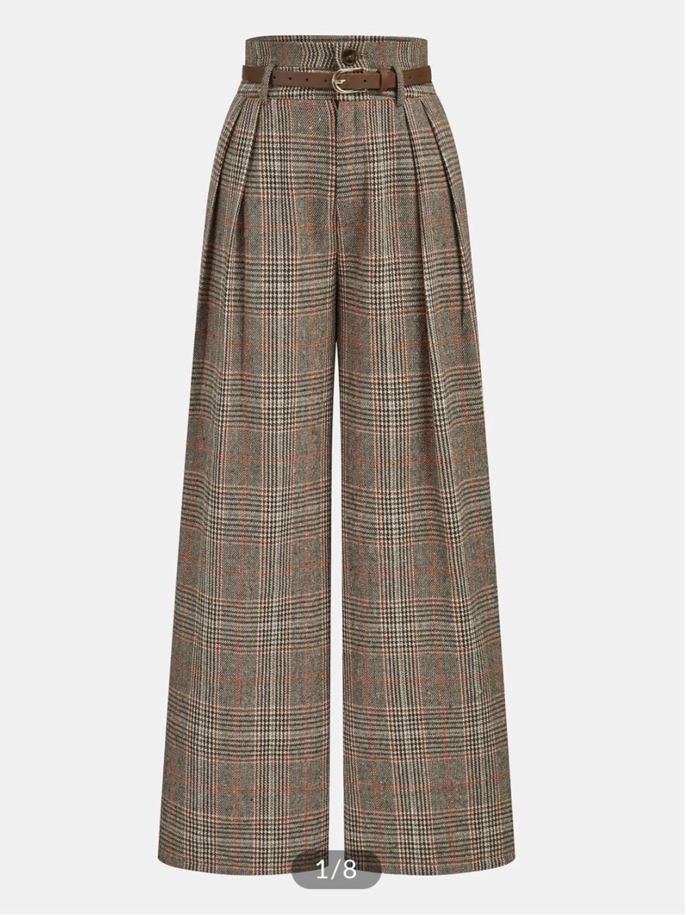 Commence Plaid High-Waisted Pants